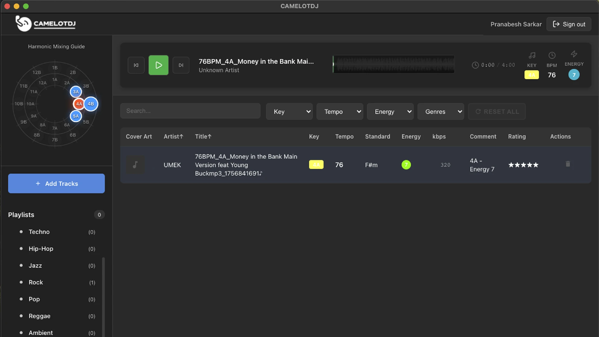 CamelotDJ - Music Analysis Tool